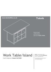 Craft Work Table Island Mystic Oak