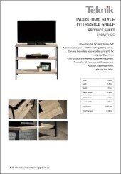 TV Shelf Specification Product Sheet